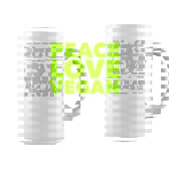 Peace Loveegan クール ベジタリアンとビーガン コーヒーマグ - Kawaiitshirt