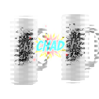 Personalized Name Comic Pop Art Superhero Chad Coffee Mug | Mazezy