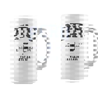 Peru In JN1 Vintage Athletic Blue Coffee Mug | Mazezy