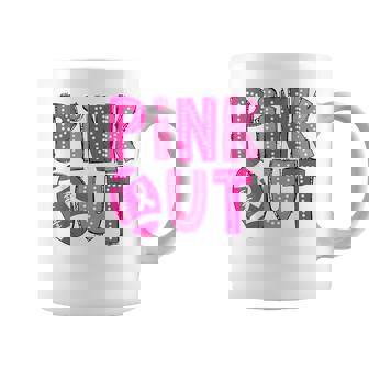 Pink Out American Football Tackle Breast Cancer Awareness Coffee Mug | Mazezy