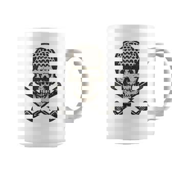 Pirate Style Vintage Skull Golf Ball Coffee Mug | Mazezy