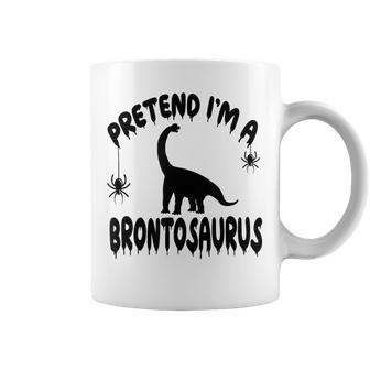 Pretend I'm A Brontosaurus Spooky Cute Simple Quick Dinosaur Coffee Mug | Mazezy