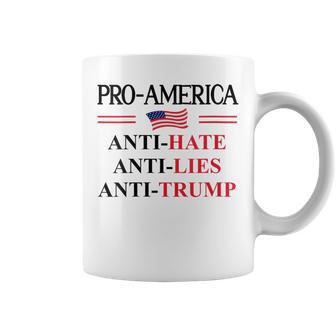 Pro America Anti Trump Hate Lies Resist Sign Anti Trump Flag Coffee Mug - Thegiftio UK