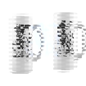 Pug Vintage Cowboy Hat UFO Dog Mom Pet Dad Wild West Coffee Mug | Mazezy