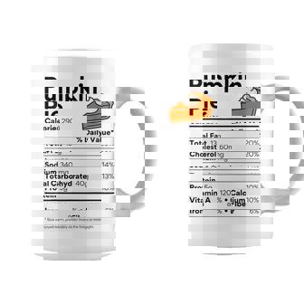 Pumpkin Pie Lover Xmas Costume Family Food Nutrition Facts Coffee Mug | Mazezy