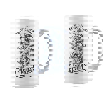 Raccoon With Cowboy Hat Coffee Lover Humor Country Western Coffee Mug | Mazezy