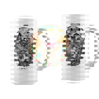 Raccoon Playing Banjo Rustic Cabin Folk Art Coffee Mug | Mazezy