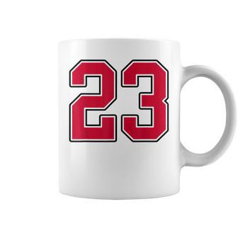 Red And Black Number 23 Jersey Player Uniform 23 Coffee Mug - Thegiftio