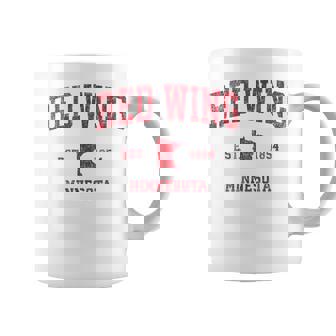 Red Wing ミネソタ Mn ビンテージ スポーツデザイン レッドプリント コーヒーマグ - Kawaiitshirt
