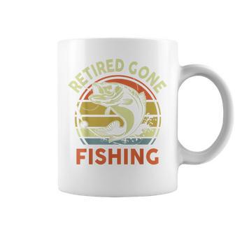 Retired Gone Fishing Grandpa Fishing Retirement Coffee Mug - Thegiftio