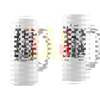 Retro Christmas German Shepherd Santa Reindeer GSD Dog Lover Coffee Mug | Mazezy