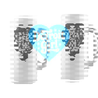 Retro Detroit Girls Heart Cute Detroit Girl Coffee Mug | Seseable FR