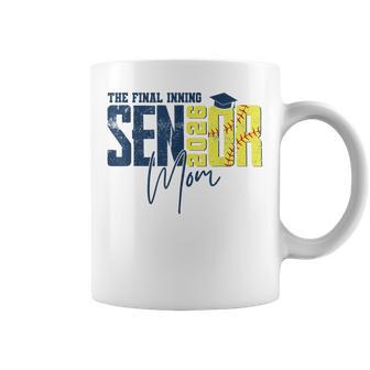 Retro The Final Inning Senior Softball Mom Class Of 2026 Coffee Mug - Monsterry