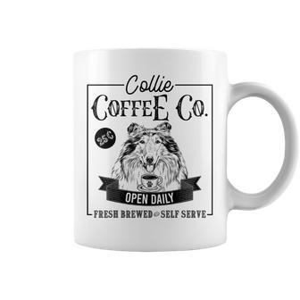 Retro Rough Collie Coffee Dog Mom Coffee Lover Coffee Mug - Thegiftio UK