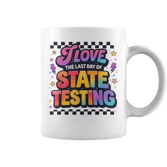 Retro Test Day I Love The Last Day Of State Testing Teacher Coffee Mug - Seseable