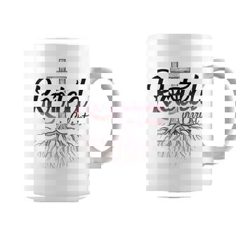 Rooted In Christ Jesus Christian Faith Cross Coffee Mug - Seseable