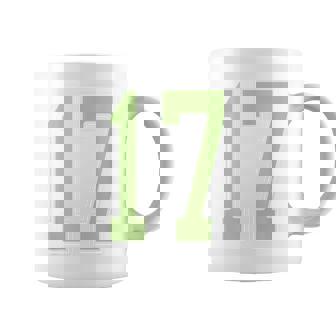 Sage Green And Number 17 Jersey Player Uniform 17 Coffee Mug | Mazezy