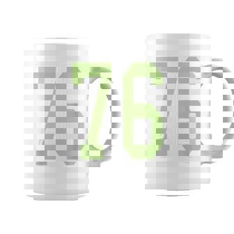 Sage Green And Number 76 Jersey Player Uniform 76 Coffee Mug | Mazezy
