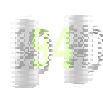 Sage Green And Number 94 Jersey Player Uniform 94 Coffee Mug | Mazezy