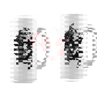 Santa And Bigfoot Rock Christmas Sasquatch Believe Coffee Mug | Mazezy