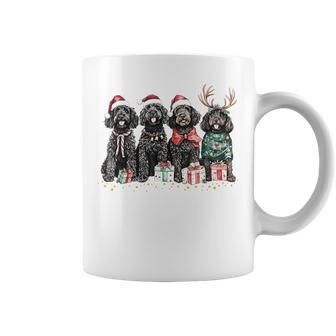 Santa Black Goldendoodle Christmas Winter Goldendoodle Mom Coffee Mug - Thegiftio UK