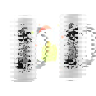 Santa Border Collie Christmas Border Collie Dog Mom Pajama Coffee Mug | Mazezy