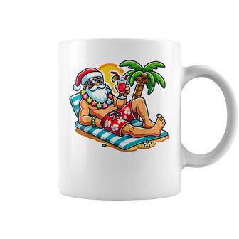 Santa Claus In Swim Trunks Christmas In July Beach Party Coffee Mug - Thegiftio UK