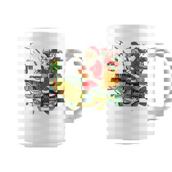 Santa Riding Bass Fish Christmas Pajama Youth Boy Toddler Coffee Mug | Mazezy