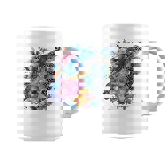 Sea Turtle Hawaiian Hibiscus Flowers Hawaii Surfer Diving Coffee Mug | Mazezy