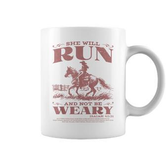 She Will Run And Not Be Weary Coffee Mug - Thegiftio UK