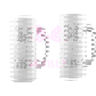 Sister Of The Birthday Girl Cute Pink Bow Family Matching Coffee Mug | Seseable UK