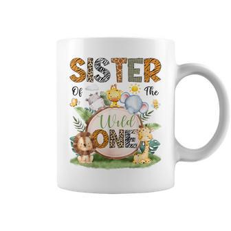 Sister Of The Wild One First Birthday Boy Jungle Safari Coffee Mug - Thegiftio
