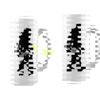 Snap Pea Bigfoot Carrying Pod Vegetable Sasquatch Graphic Print Coffee Mug - Monsterry