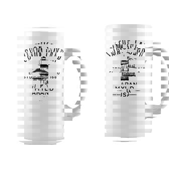 Solomons Island Maryland USA Lighthouse Distressed Tank Top Coffee Mug | Mazezy