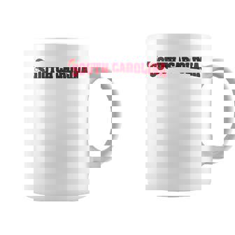 South Carolina Christmas Santa Hat Retro Throwback Souvenir Coffee Mug | Mazezy