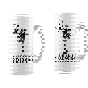 South Carolina Palmetto Tree Flag SC Cresent Moon Coffee Mug | Mazezy