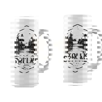 Storm Lake Iowa Outdoors Vintage Coffee Mug | Mazezy