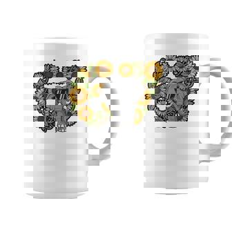 Sunflower Elephant 67 Nature Floral Graphic Coffee Mug | Mazezy