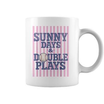 Sunny Baseball Days And Double Plays Game Day Girl Coffee Mug - Thegiftio UK