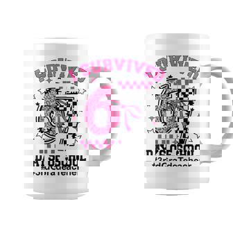 I Survived 67 Days Leopard Checkered 6 7 3rd Grade Teacher Coffee Mug | Mazezy