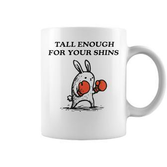 Tall Enough For Your Shins Bunny Boxing Rabbit Cartoon Coffee Mug - Thegiftio UK
