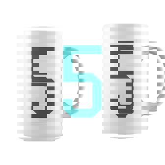 Teal And Number 5 Jersey Player Uniform 5 Fan Premium Coffee Mug | Mazezy