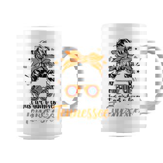 Tennessee Cowgirl Messy Bun Tn Orange Southern Roots Women’S Coffee Mug | Seseable CA