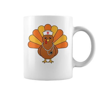 Thankful Nurse Turkey Thanksgiving Nurse Turkey Day Coffee Mug | Mazezy