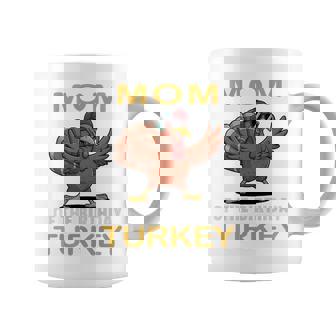 Thanksgiving B-Day Party Mom Of The Birthday Turkey Tri-Blend Coffee Mug | Seseable CA