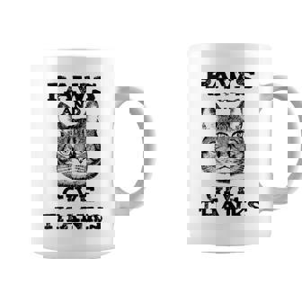 Thanksgiving Cat Paws And Give Thanks Shirt T-Shirt Coffee Mug | Mazezy