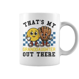 That's My Granddaughter Out There Softball Grandpa Grandma Coffee Mug - Thegiftio UK