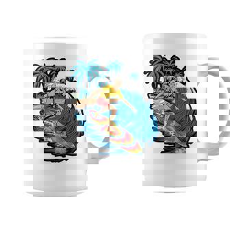 Tie Dye Surfboards With Surfer Silhouette Coffee Mug | Mazezy