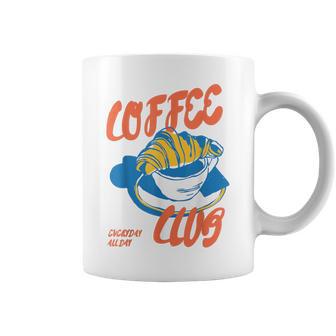 Trendy Coffee Lovers Breakfast Pastry Croissant Club Coffee Mug - Thegiftio UK