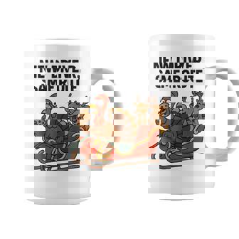 Turkey Santa Sleigh Thanksgiving Christmas Novelty Coffee Mug | Mazezy